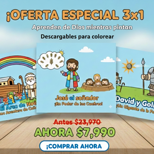 Libros para Colorear - Historias Bíblicas - Aprenden de Dios Pintando